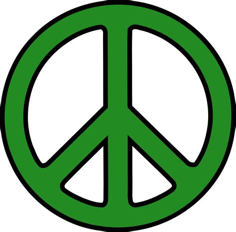 Green Peace Sign - ClipArt Best