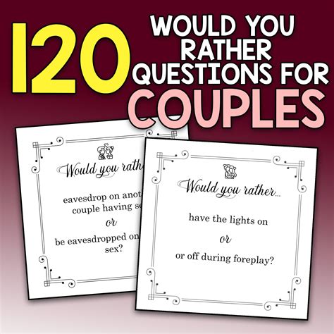 Would You Rather Questions For Couples Plzsavers