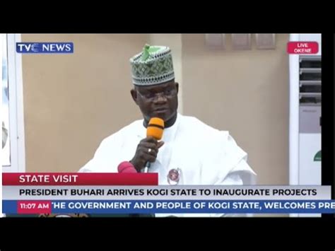 Live Gov Yahaya Bello S Speech As President Buhari Inaugurates