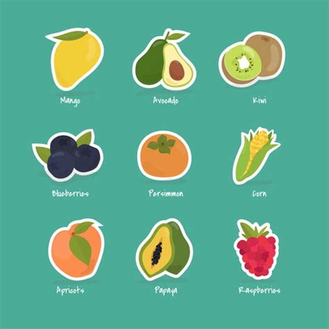 Collection Of Fruits And Berries Eps Vector Uidownload