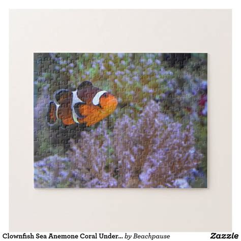 Clownfish Sea Anemone Coral Underwater Photograph Jigsaw Puzzle