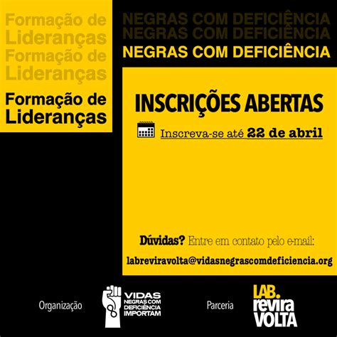 Curso De Forma O De Lideran As Negras Defici Ncia Est