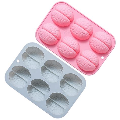 2 Pcs Silicone Molds Ice Cube Moulds Baking Mold Silicone Brain Mold Gummy Mold Diy Mold