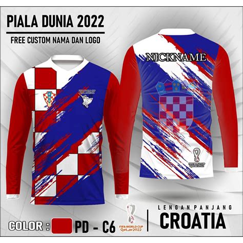 Jual Baju Piala Dunia Qatar 2022 Team Croatia Kaos Jersey Tim Kroasia