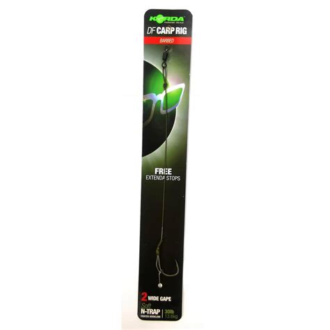 PRZYPON KARPIOWY Z ZADZIOREM KORDA DF WIDE GAPE R 2 SOFT N TRAP 30 LB