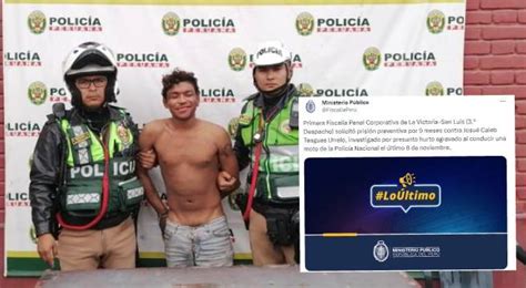 Fiscalía Pide Prisión Preventiva Para Barrista Que Robó Moto A Policía