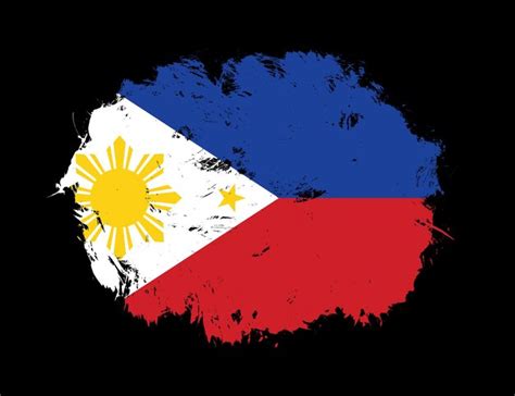 Premium Photo Philippines Flag Painted On Black Stroke Brush Background