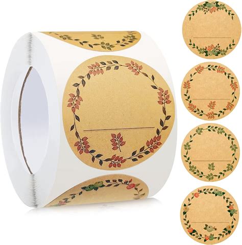 Geschenkaufkleber 500 Stück Kraftpapier Aufkleber Etiketten