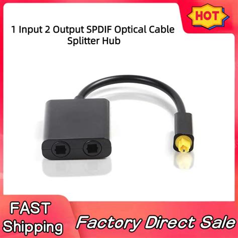 Digital Spdif Optical Audio Splitter Way Toslink Splitter