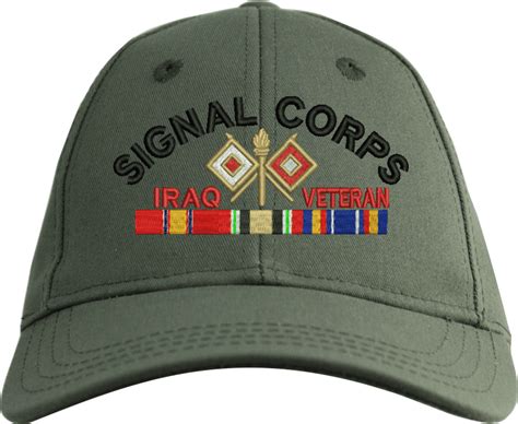 U S Army Signal Corps Iraq Veteran Embroidered Cap