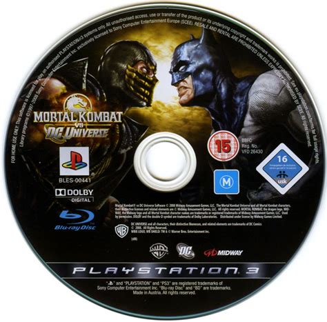 Mortal Kombat Vs Dc Universe Cover Or Packaging Material Mobygames