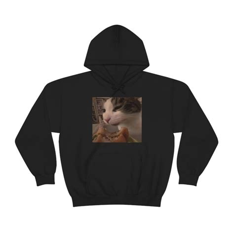 Cat Hoodie Munching Cat Meme Unisex Heavy Blend™ Hoodie Funny - Etsy