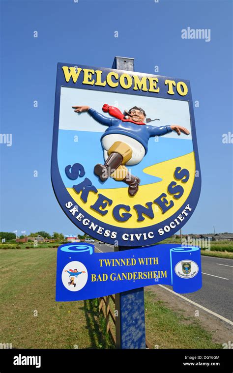 The Jolly Fisherman Welcome To Skegness Sign Skegness Lincolnshire