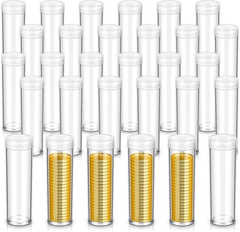 Amazon Leumoi 30 Pcs Coin Storage Tube Small Dollar Coin