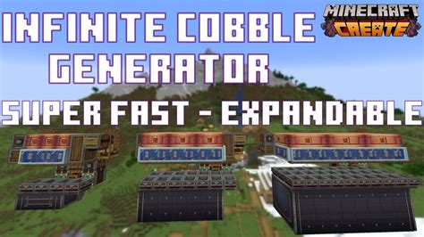 The Strongest Cobblestone Farm Minecraft Create Mod Youtube