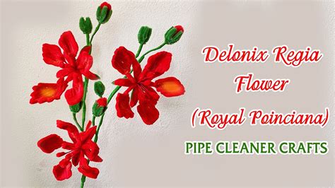 Diy Beautiful Handmade Pipe Cleaner Delonix Regia Flower Handmade