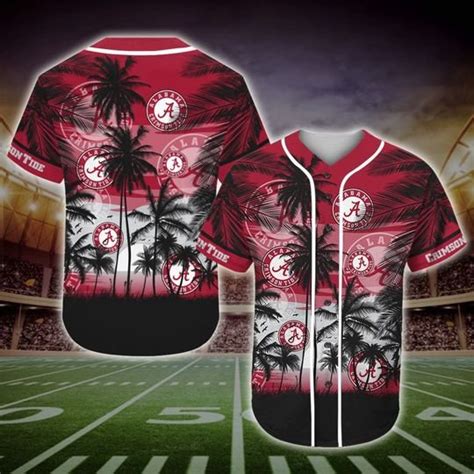 Alabama crimson tide tropical baseball jersey | Baseball jersey shirt ...