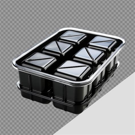 Premium Psd A Rear View Of An Isolated Black Silicone Ice Cube Tray