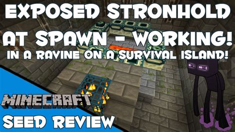 Exposed Stronghold At Spawn Minecraft 172 Seed Youtube