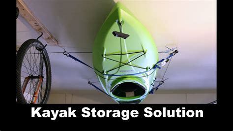 Diy Kayak Storage Solution Pulley System Youtube