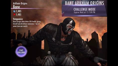 Injustice Gods Among US IOS Arkham Origins Bane Challenge Summary