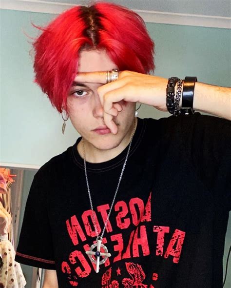 Haircut And Color Emo Boys White Aesthetic Hair Goals Mens Hairstyles Red Hair Hot Guys