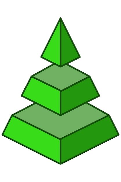 Premium Vector Image Abstract Green Pyramid Similar To A Tree