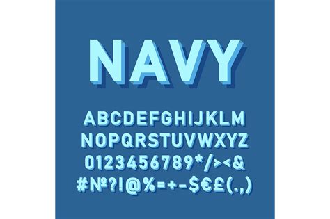 Navy Lettering