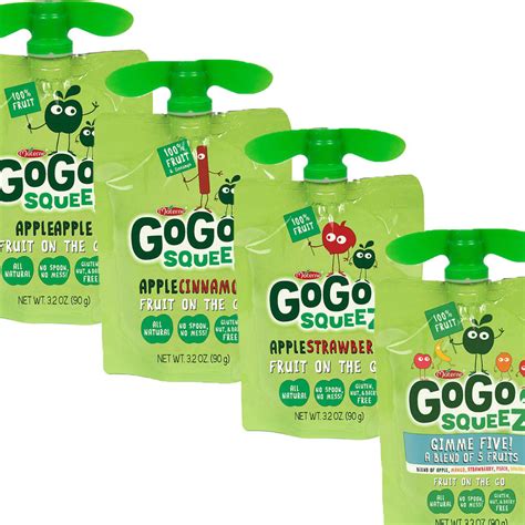 Gogo Squeez Applesauce Variety Pack 28 Pk Vegan Baby Food Vegan
