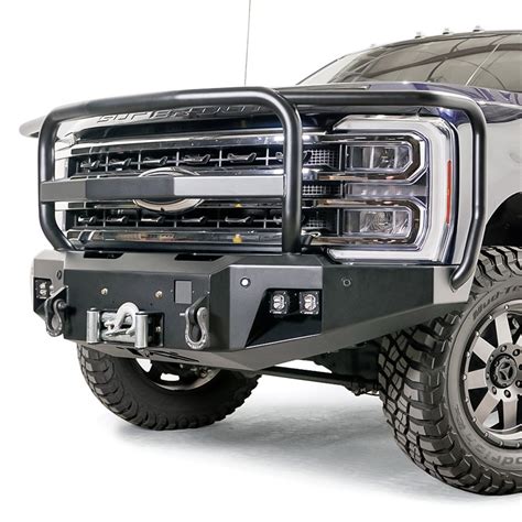 Fab Fours® Ford F 350 2023 Premium Full Width Front Winch Hd Bumper With Full Grille Guard