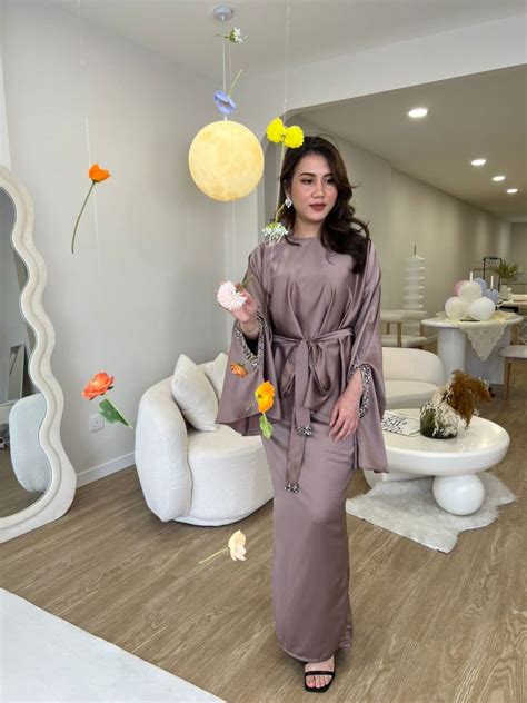 Nea Alesa Kimono Top Skirt Nude Brown Neabyeezra