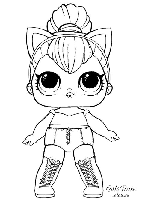 Раскраски кукол ЛОЛ 2 серии (L.O.L Series 2) распечатать на А4