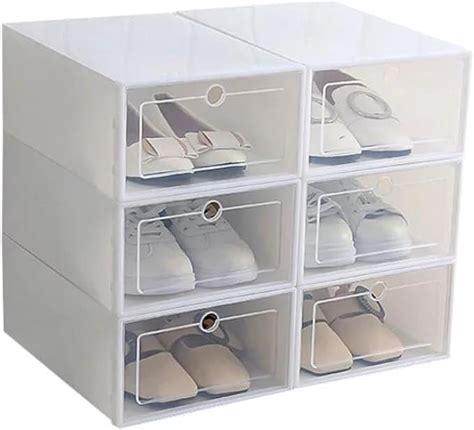 Kit Caixas Organizador Sapato T Nis Sand Lia Sapateira Branco