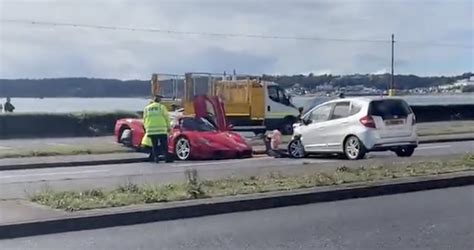 Crashed Ferrari