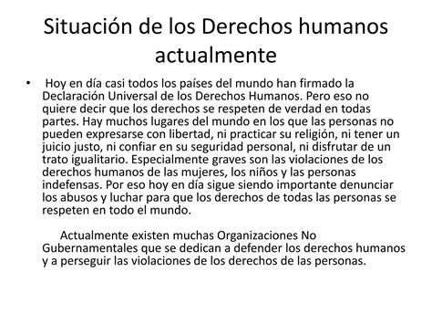 Las Tres Generaciones De Los Derechos Humanos PPT