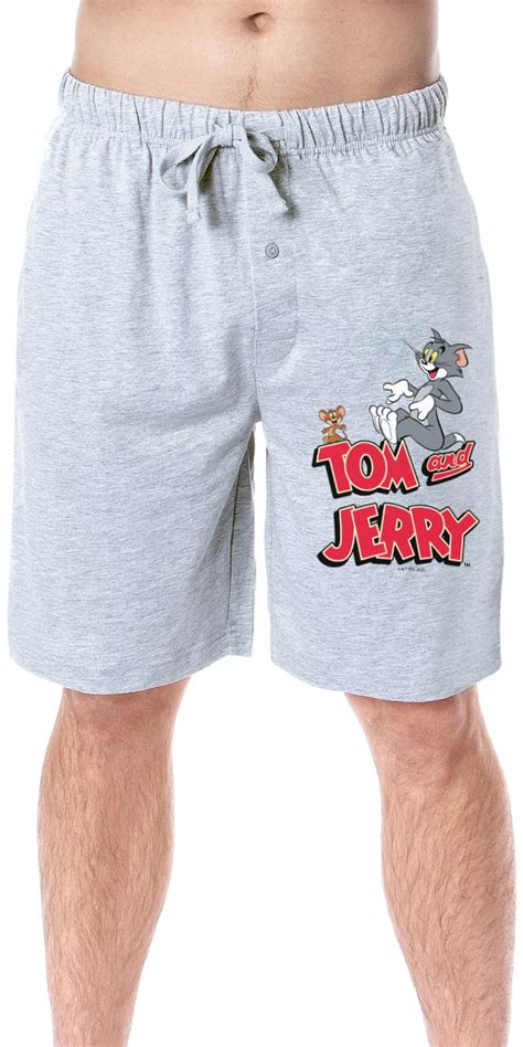 Tom And Jerry Mens' Classic Cartoon Character Logo Sleep Pajama Shorts ...