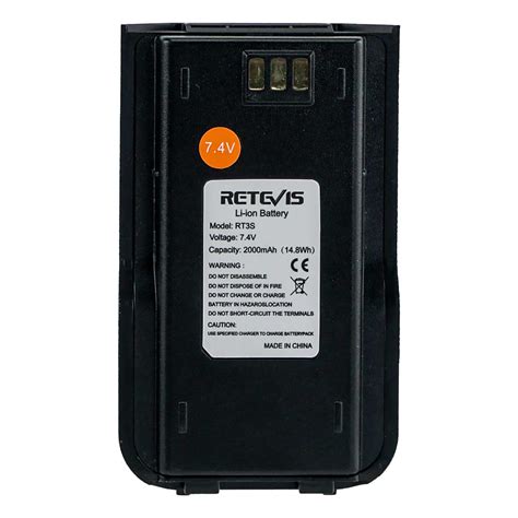 2000mAh 7.4V Original Rechargeable Li-ion Battery for Retevis RT3 RT3S