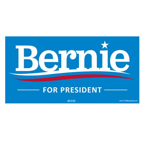 Bernie Sanders For President Bumper Sticker Blue The Blue Deal Llc