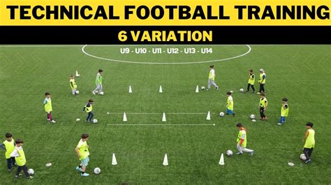 Technical Football Soccer Training Drills 6 Variation U9 U10