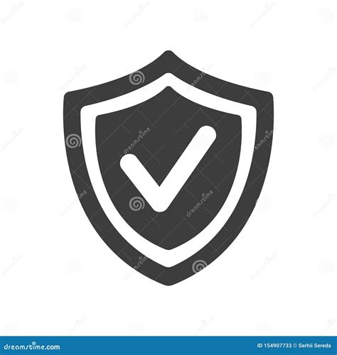 Escudo Con El Icono De La Marca De Verificaci N En El Fondo Blanco