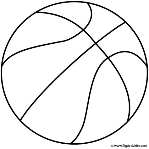 Basketball - Coloring Page (Sports)