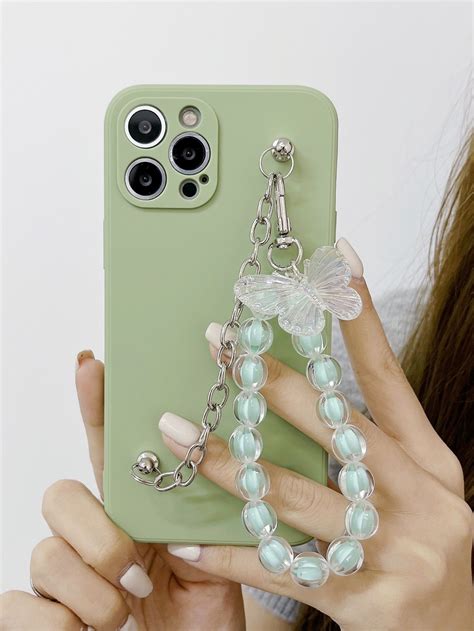 Floral Clear Phone Case With Faux Pearl Lanyard Artofit