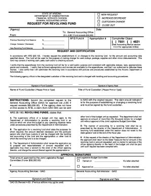 Fillable Online Gao Az Revised Rev Fund Form General Accounting