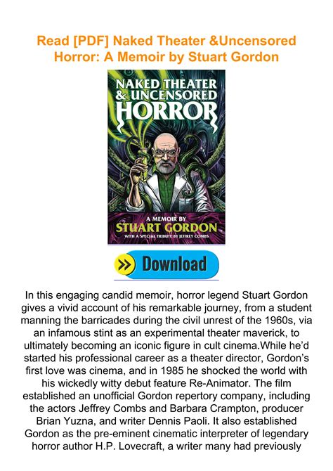 Read Pdf Naked Theater Uncensored Horror A Memoir By Stuart Gordon