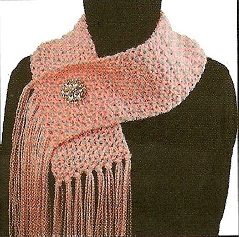 Ravelry Fringed Scarf Pattern By Caron Design Team