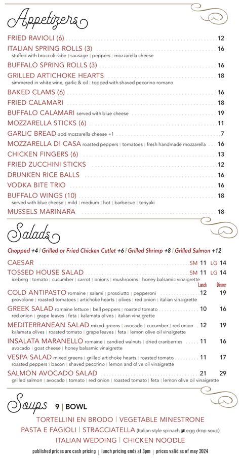 Menu Ginos Of Seaford Pizzeria And Restaurant Ny