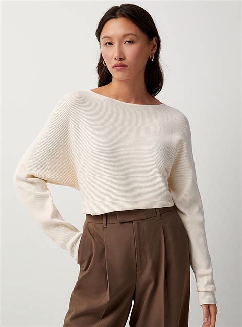 Dolman Sleeve Ribbed Sweater Contemporaine Wardrobe Staples Simons