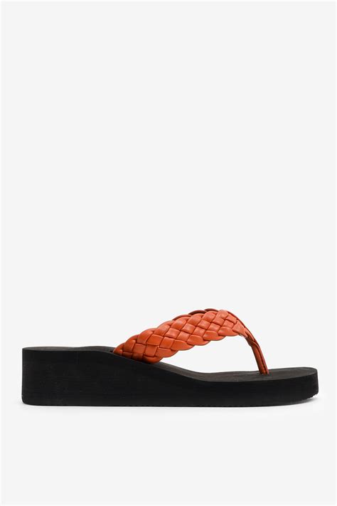 Braided Wedge Flip Flops Ardene