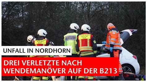 Unfall auf der Südtangente in Nordhorn Auto wendet drei Verletzte