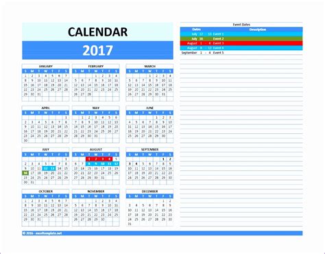 6 Excel Project Calendar Template - Excel Templates